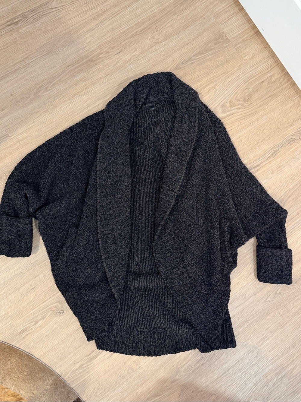 Barefoot Dreams Black Plush Shawl Cardigan